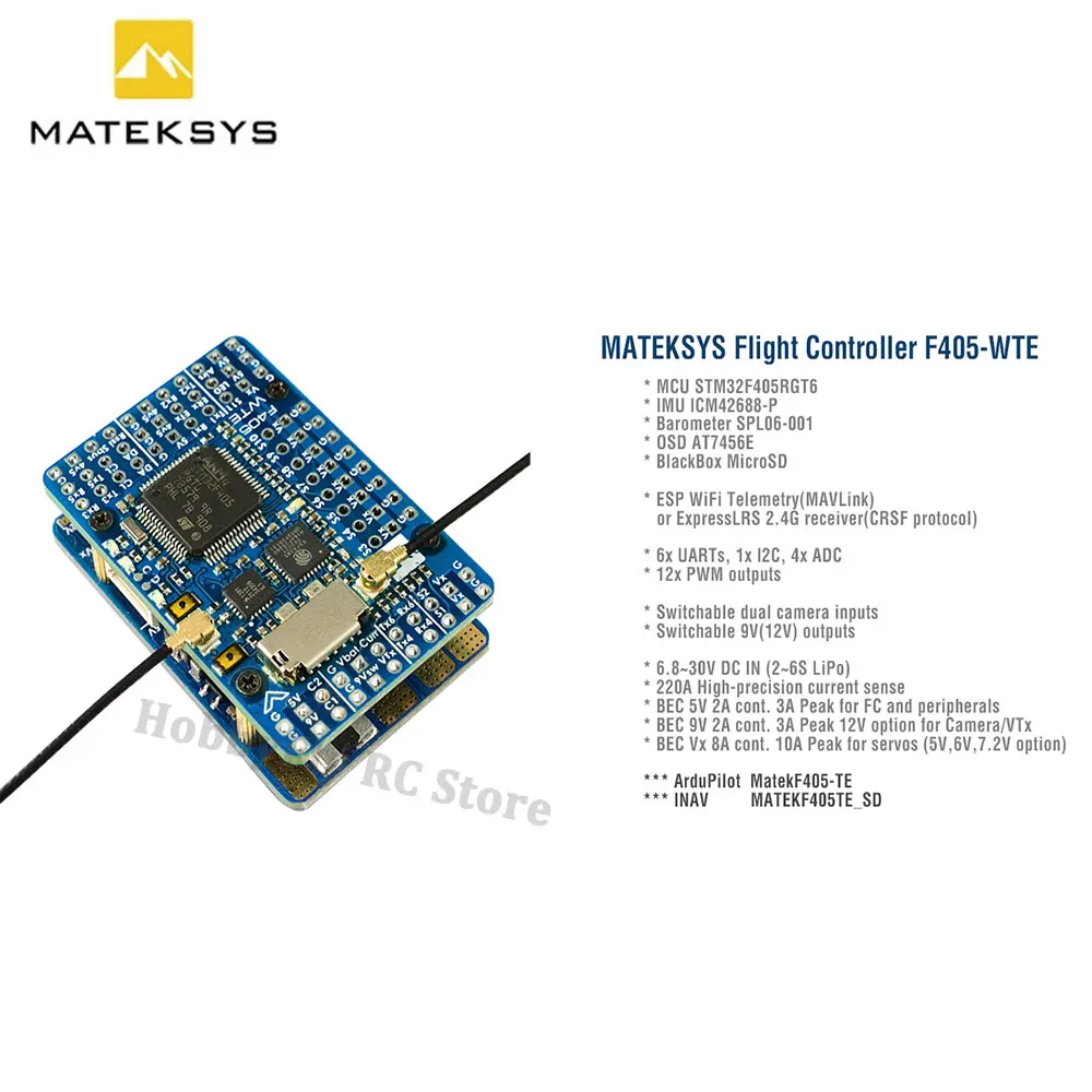 Полетный контроллер Matek MATE – обзор и цена Mateksys Flight Controller F405 Wte